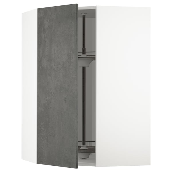 METOD dark grey kitchen cabinet with glass shelf, sleek urban design.