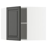 METOD kitchen unit with black beveled door, adjustable shelf.