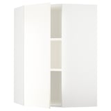 The METOD kitchen corner unit in white with adjustable shelves.