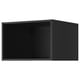 Black METOD kitchen cabinet. Rectangular, pre-drilled holes for adjustable shelves.