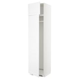 White METOD kitchen cabinet with adjustable shelves, sleek modern design.