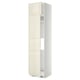 An off-white METOD kitchen cabinet. It is tall with a rectangular shape and has beveled edges.