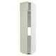A METOD tall kitchen cabinet with green stensund fronts, featuring a sleek, rectangular shape and adjustable shelves.