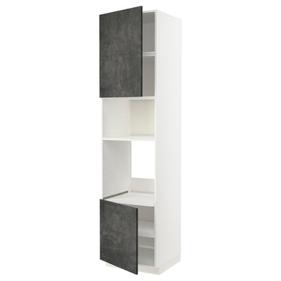 METOD tall dark gray modern open cabinet