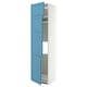 METOD High cab f fridge/freezer w 3 doors, white/Lerhyttan blue, 60x60x240 cm