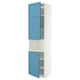 METOD High cab f micro w 2 doors/shelves, white/Lerhyttan blue, 60x60x240 cm