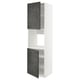 METOD kitchen unit, white & dark grey, modern, two open doors.