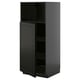 METOD High cabinet f built-in appliances, black-grey/Bodbyn black, 60x60x140 cm