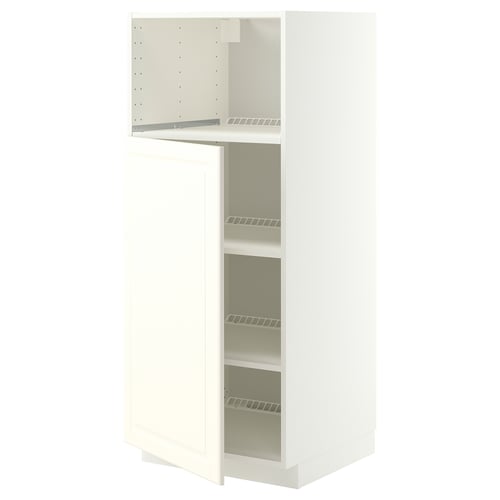 METOD High cabinet f built-in appliances, white/Bodbyn off-white, 60x60x140 cm