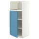 METOD High cabinet f built-in appliances, white/Lerhyttan blue, 60x60x140 cm