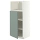 METOD High cabinet f built-in appliances, white/Nickebo matt grey-green, 60x60x140 cm