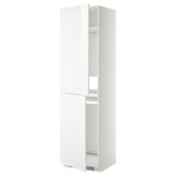 White high gloss ikea METOD kitchen cabinet with adjustable shelves.