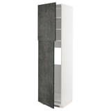 White METOD kitchen cabinet with dark grey doors.