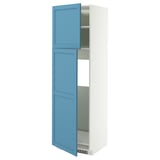METOD High cabinet for fridge w 2 doors