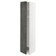 METOD dark grey high cabinet, urban design with shelves.