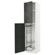 METOD High cabinet with cleaning interior, white/Kalhyttan dark grey concrete effect, 60x60x240 cm