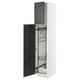 METOD High cabinet with cleaning interior, white/Kalhyttan dark grey concrete effect, 40x60x200 cm