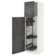 METOD kitchen cabinet, grey, white, steel hinges, pull-out shelves.