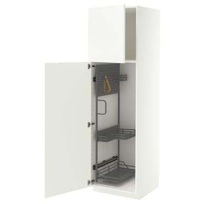 METOD High cabinet with cleaning interior