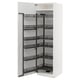 White METOD cabinet with pull-out shelves, modern design.