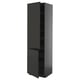Dark grey tall cabinet with modern matte finish, sleek design, two doors, minimalist handles, and adjustable shelves.
