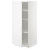 White METOD kitchen cabinet, rectangular shape with two adjustable shelves, modern design.