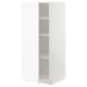 White kitchen cabinet, two shelves, minimalist design.