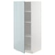 A METOD high cabinet with a high-gloss grey-blue door, part of the kallarp kitchen system. It has a rectangular shape and a sleek, modern design.