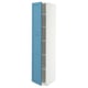 METOD High cabinet with shelves, white/Lerhyttan blue, 40x60x200 cm