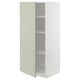 METOD green cabinet: tall, white & pale green, wooden, 3 shelves, single door.