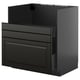 METOD black kitchen unit with drawers.