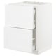 METOD white kitchen cabinet with drawers. Modern, clean-lined & functional design.
