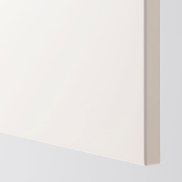 This image shows a high-quality, sleek white drawer front from the METOD kitchen system. The smooth surface and clean lines reflect modern design.