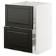 Modern black drawer unit with white frame from ikea METOD.