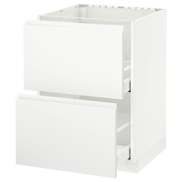 METOD white kitchen cabinet unit with drawers, modern design.