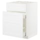 A METOD white kitchen cabinet with a modern design, featuring a smooth drawer and sturdy frame.