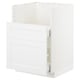 A white METOD kitchen cabinet with a drawer and shelf.