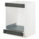 White METOD kitchen unit with dark grey drawer and shelf.