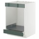 METOD kitchen unit with high-gloss gray-green kallarp fronts, featuring a pull-out drawer and sturdy frame.