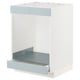 White METOD kitchen cabinet with gray-blue accents, rectangular, modern design.