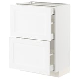 METOD white kitchen cabinet with pull-out drawers, modern design.