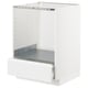 White METOD kitchen cabinet with partial drawer, modern minimalist design.