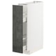 White METOD cabinet, dark grey door, shelves.