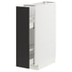 Modern white METOD cabinet with black door, rectangular shape, sleek design.