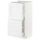 METOD white kitchen cabinet with two drawers and door, modern design.