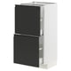 METOD kitchen unit in matte black with modern, sleek design and integrated handle.