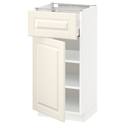 METOD kitchen cabinet with off-white drawers, traditional design.