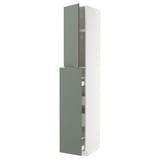 METOD kitchen cabinet in grey-green with smooth finish and modern design.