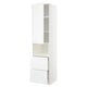 White METOD kitchen unit with drawers and shelves, modern design.