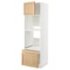 White METOD kitchen unit with oak doors, adjustable shelves, and pull-out drawer.
